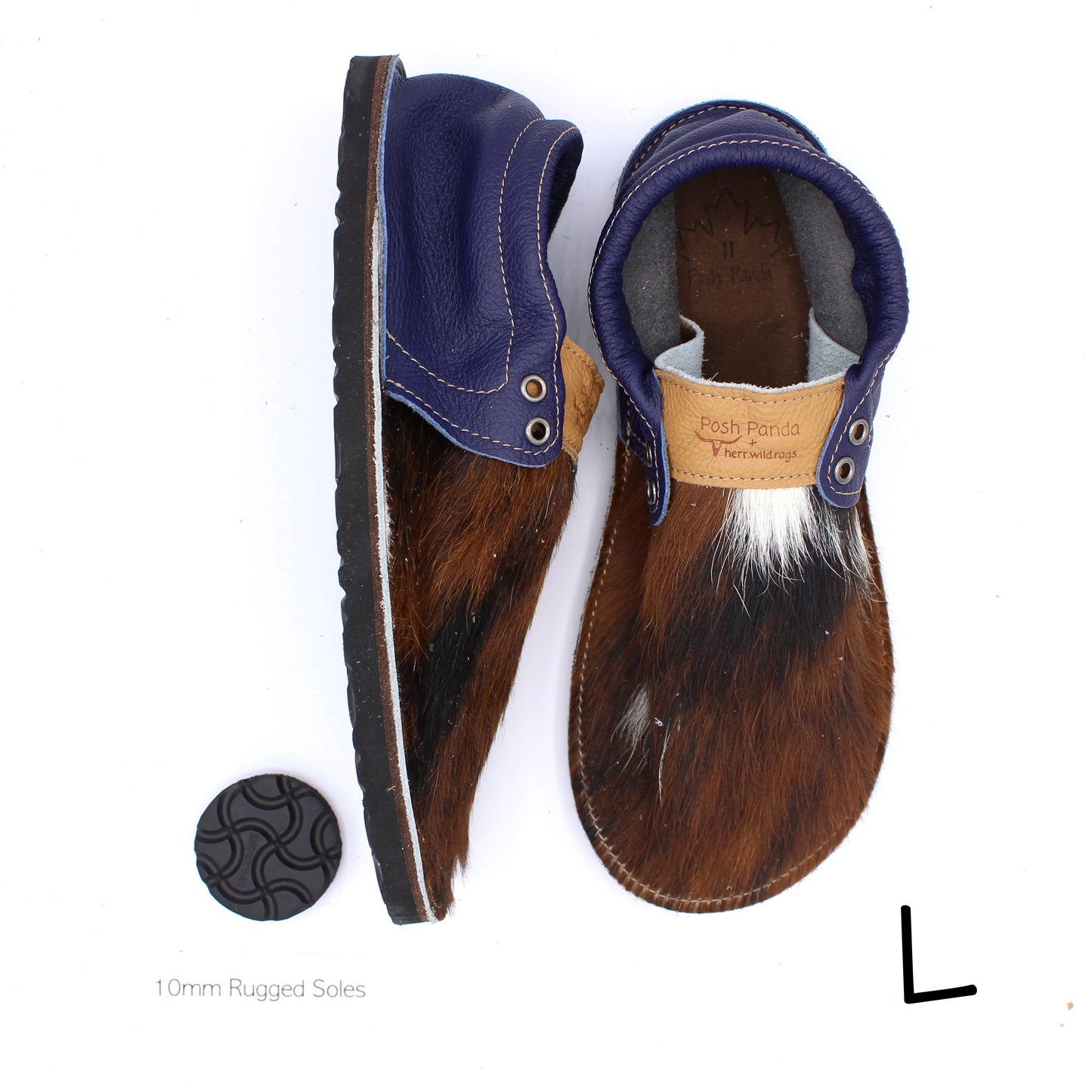 Hair Hide Collab Mocs - Ladies - SIZE 11 - RUGGED