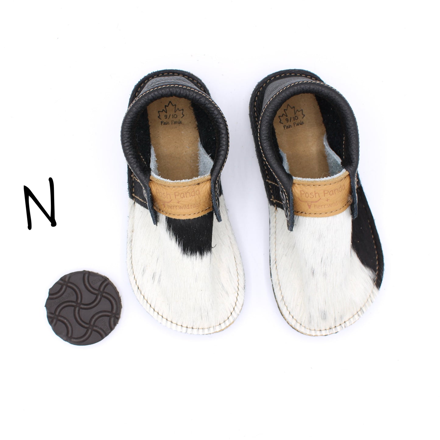 Hair Hide Mocs - TODDLER - Size 9/10 (RUGGED Sole)