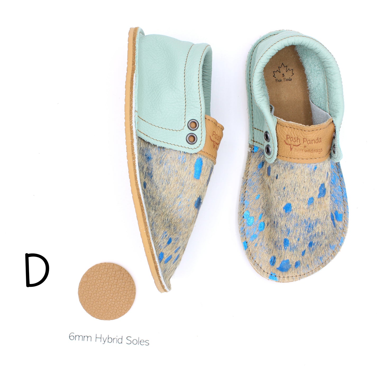 Hair Hide Mocs - YOUTH - Size 3 (4mm Soles)