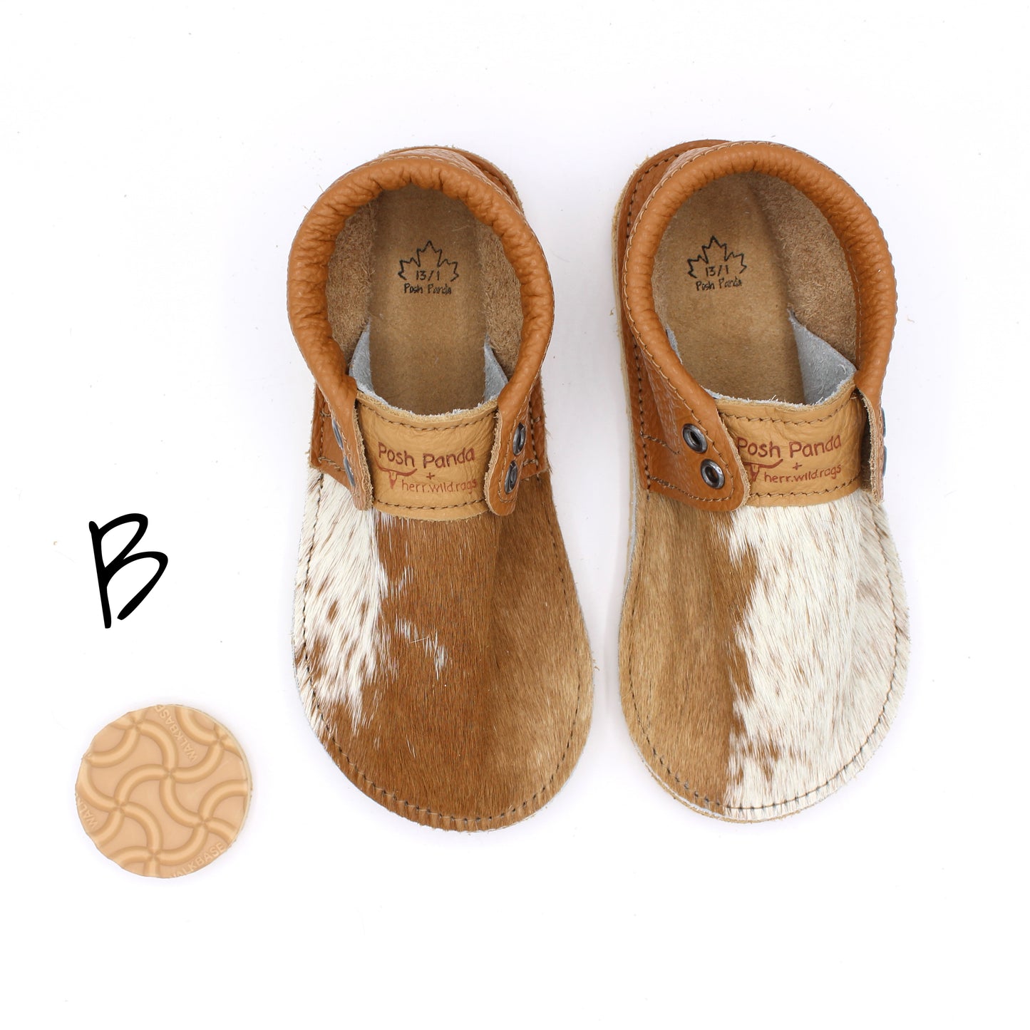 Hair Hide Mocs - YOUTH - Size 13/1 (RUGGED Sole)