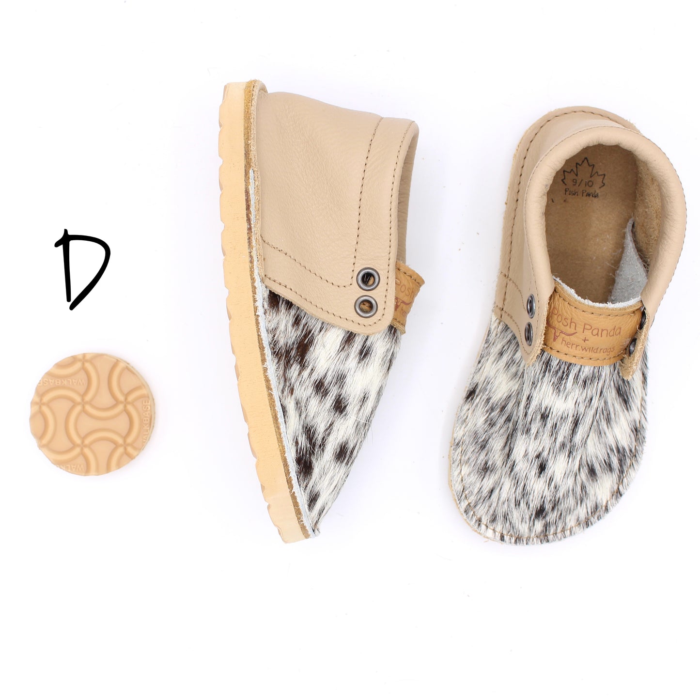 Hair Hide Mocs - TODDLER - Size 9/10 (RUGGED Sole)