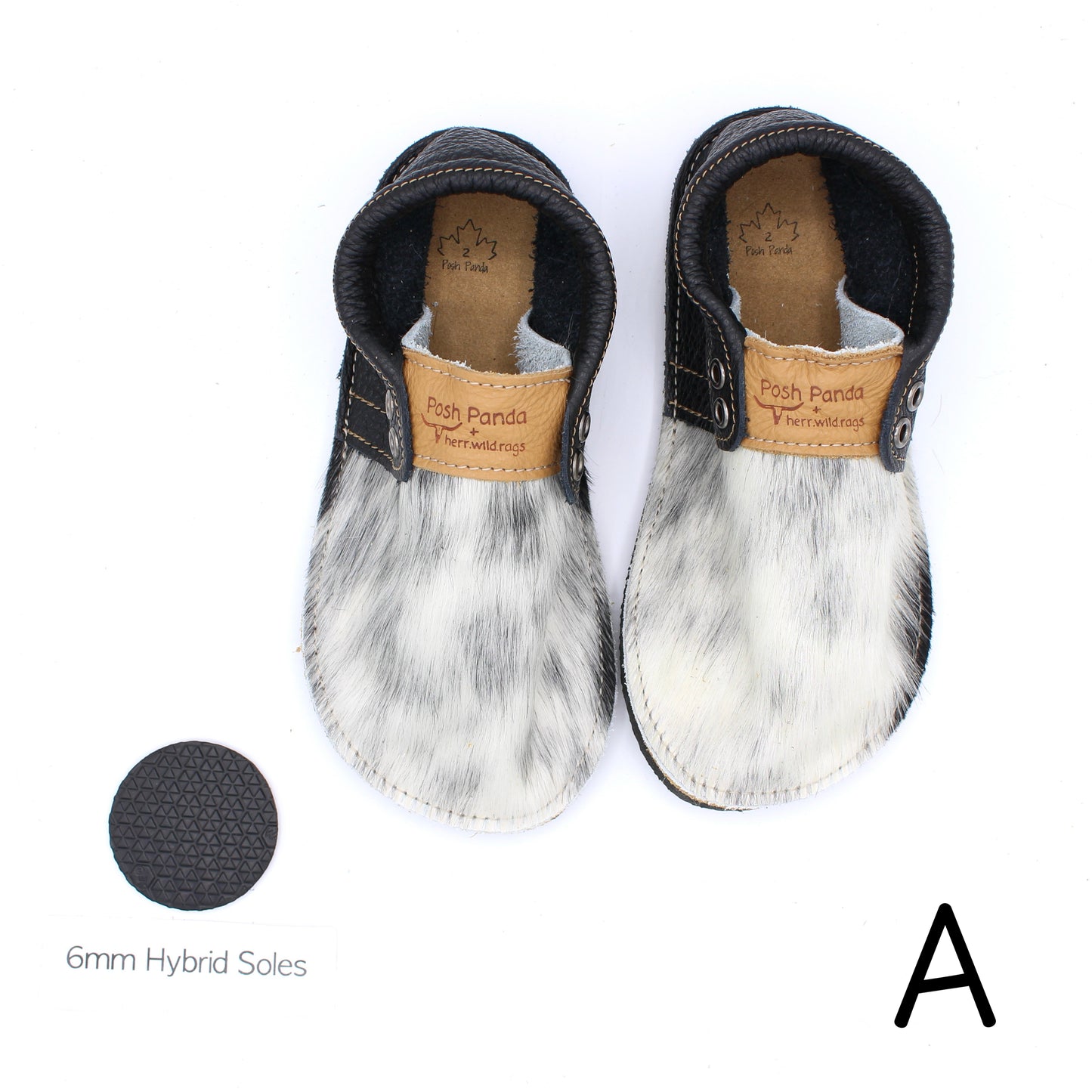 Hair Hide Mocs - YOUTH - Size 2 (4mm Sole)