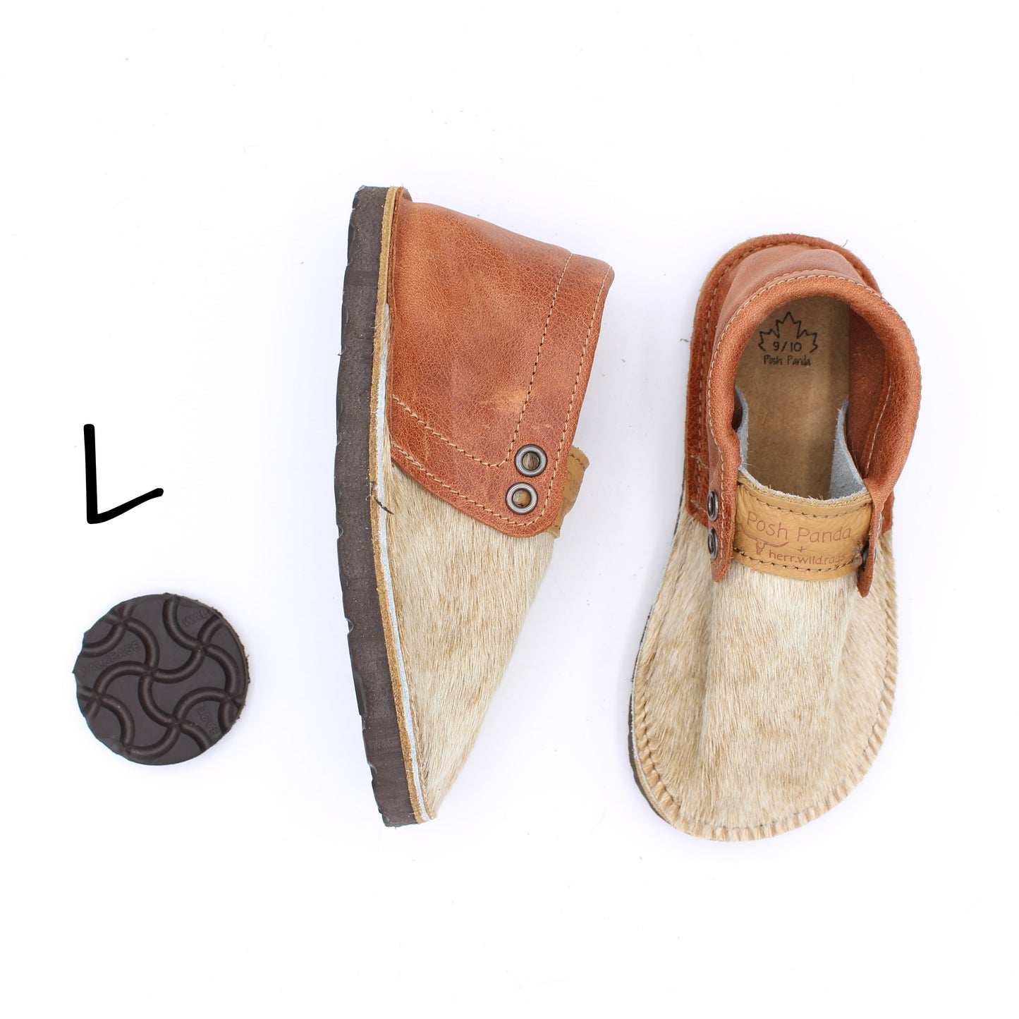 Hair Hide Mocs - TODDLER - Size 9/10 (RUGGED Sole)