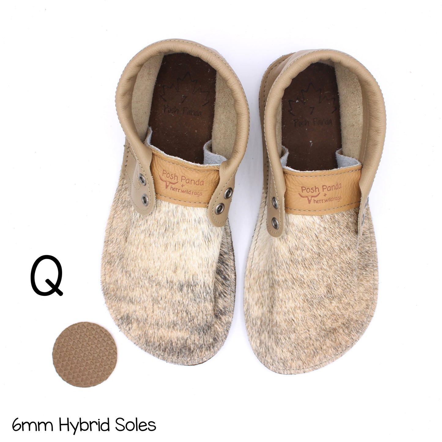 Hair Hide Collab Mocs - Ladies - SIZE 7 (4-6mm Soles)