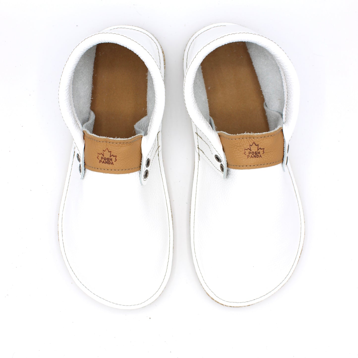 Mens Hampton Mocs - WHITE- 8mm Beige Hybrid Soles