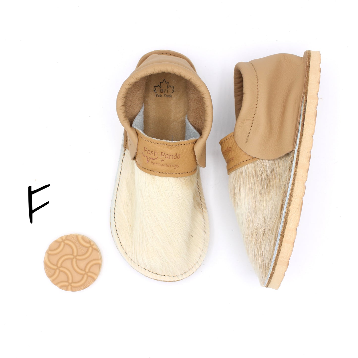 Hair Hide Mocs - YOUTH - Size 13/1 (RUGGED Sole)