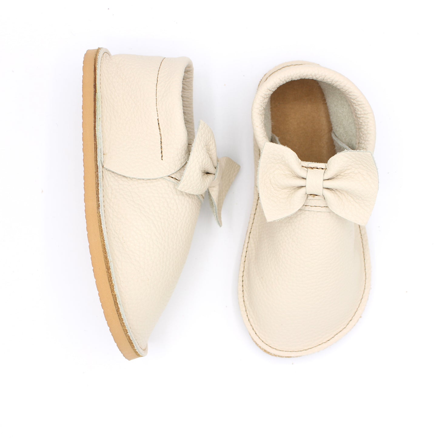 YOUTH Bow Mocs - Coconut - 8mm Beige Hybrid Soles