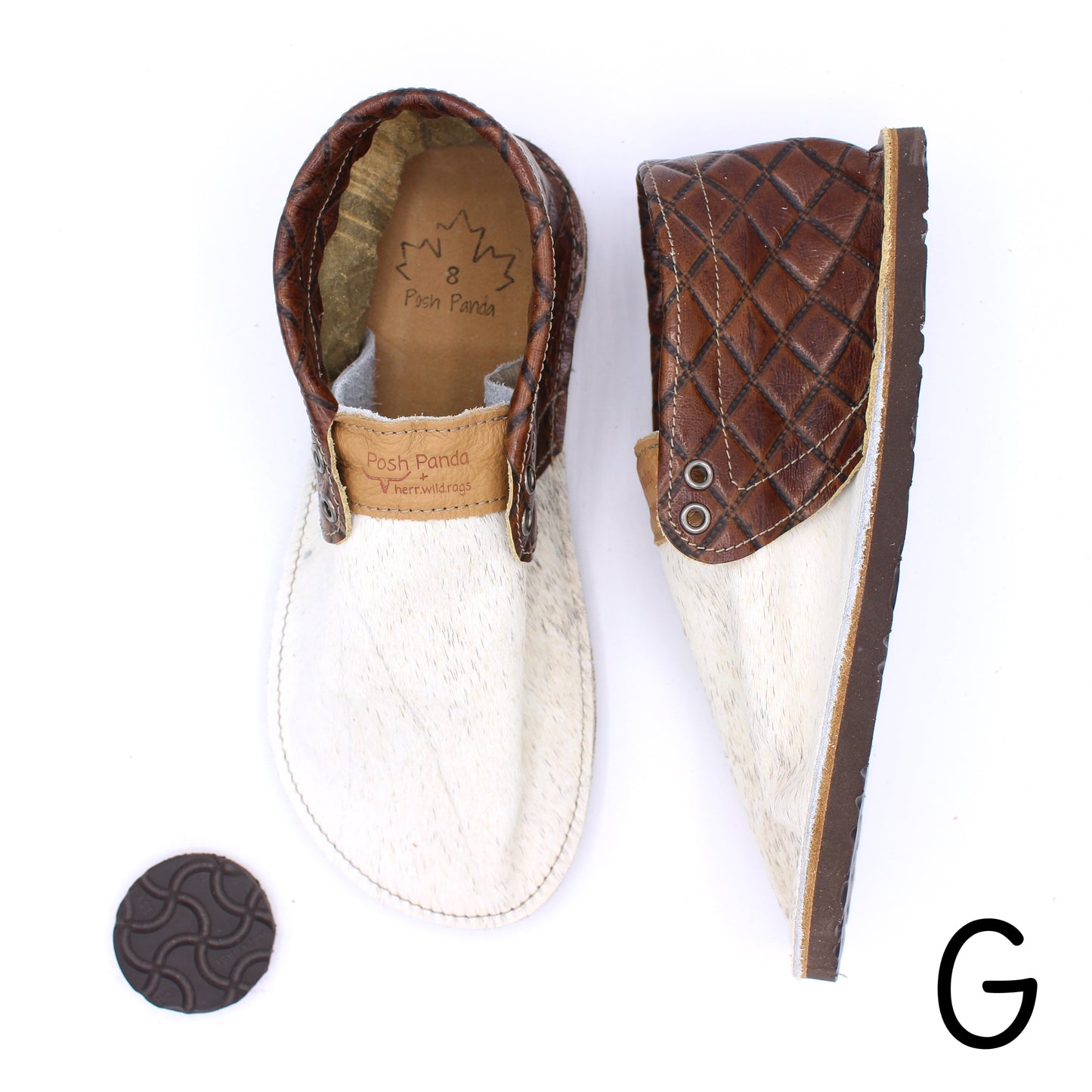 Hair Hide Collab Mocs - Ladies - SIZE 8 - RUGGED