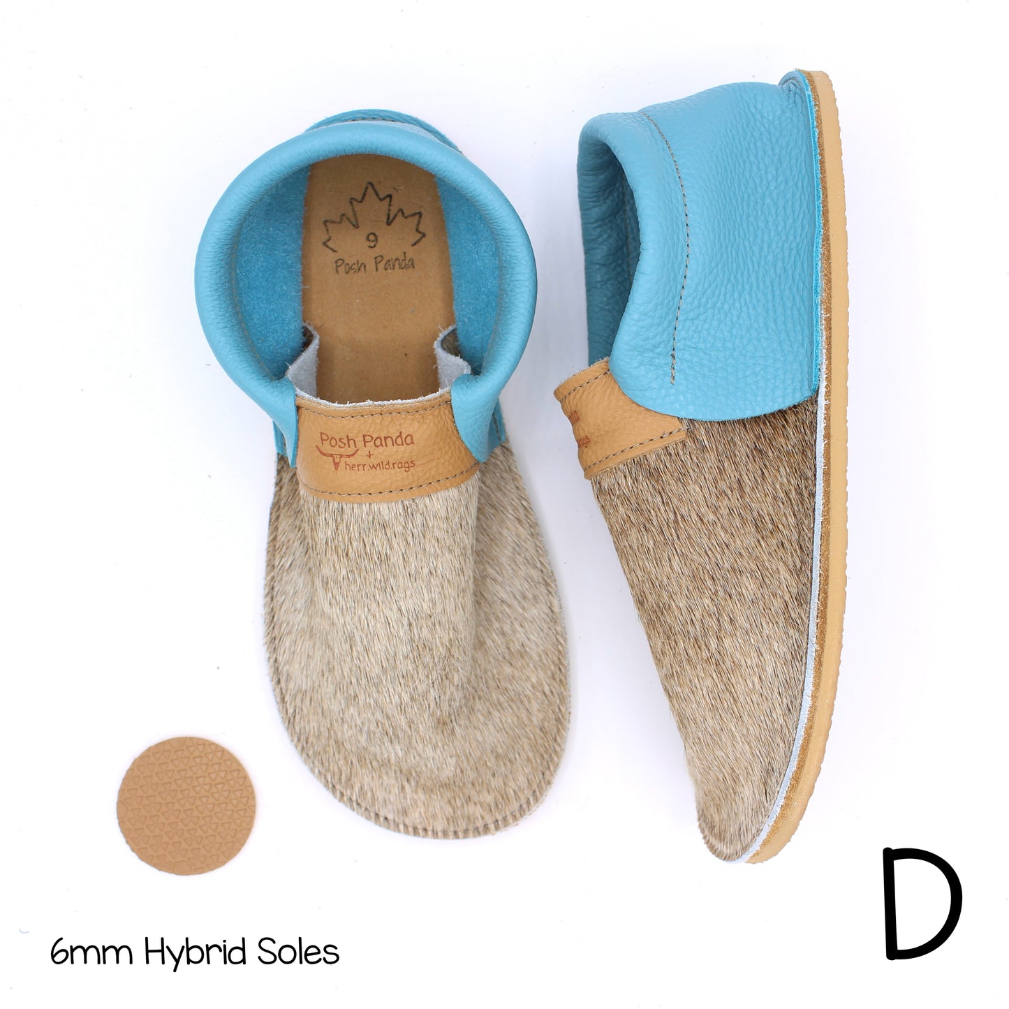 Hair Hide Collab Mocs - Ladies - SIZE 9 (4-6mm Soles)