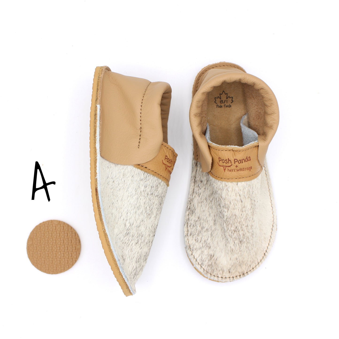 Hair Hide Mocs - YOUTH - Size 13/1 (4mm Sole)