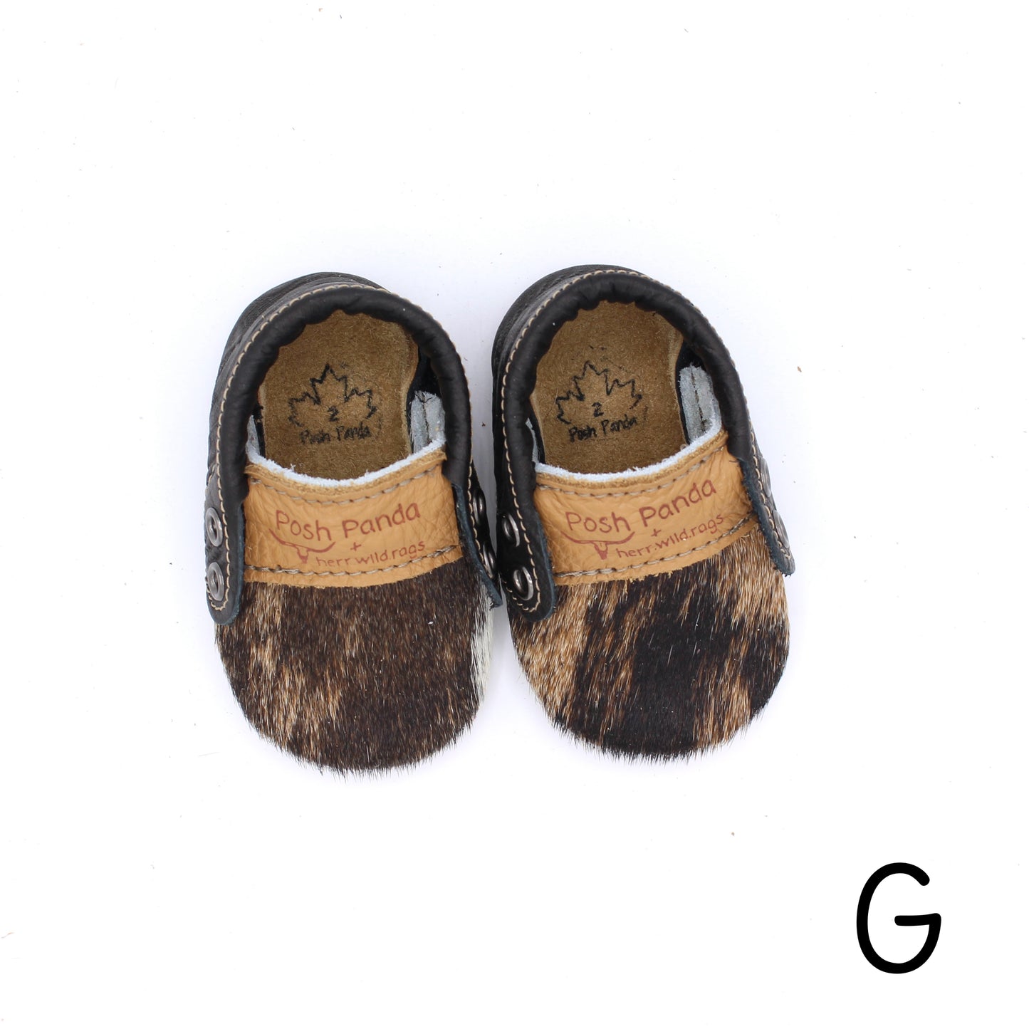 Hair Hide Mocs -  BABY/TODDLER (Soft Sole) - Size 2