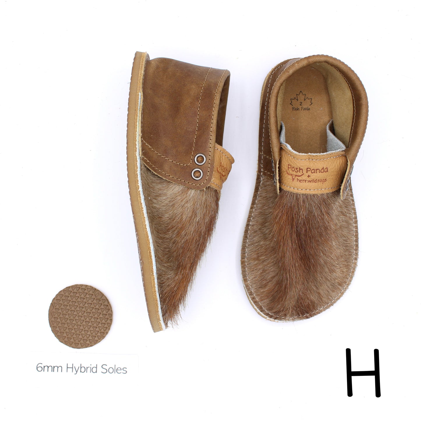Hair Hide Mocs - YOUTH - Size 2 (4mm Sole)