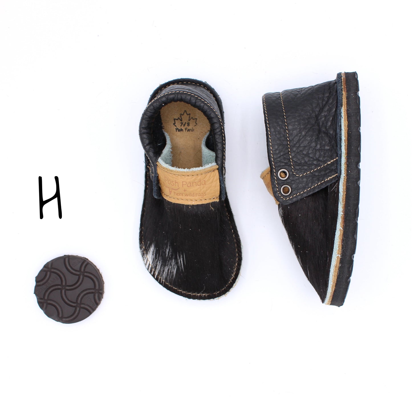 Hair Hide Mocs - TODDLER - Size 7/8 (RUGGED Sole)