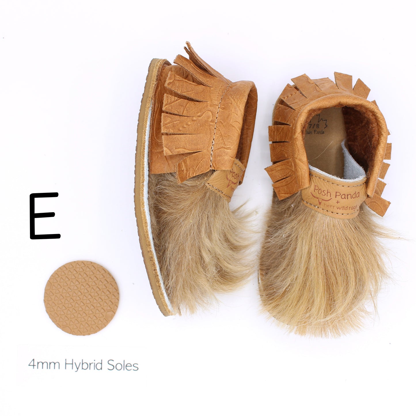 Hair Hide Mocs - TODDLER - Size 7/8 (4mm Sole)