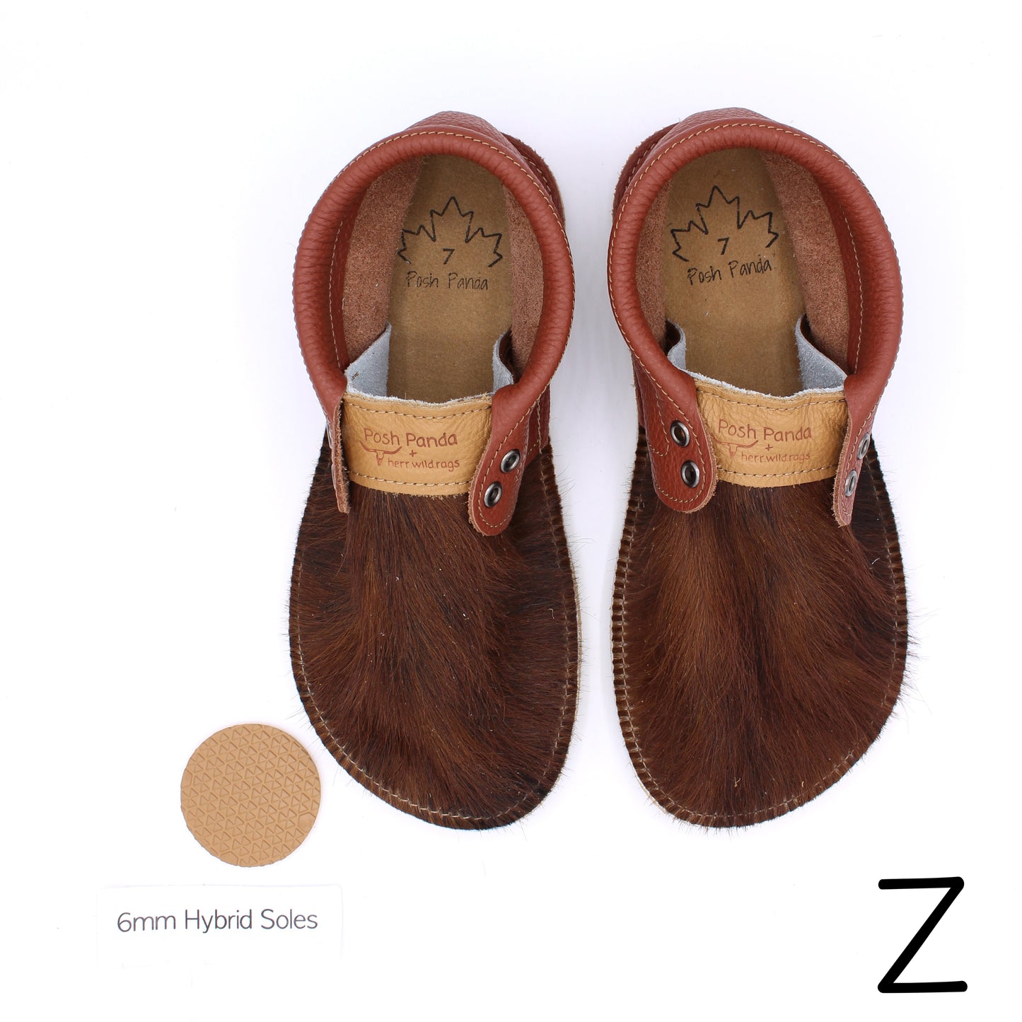 Hair Hide Collab Mocs - Ladies - SIZE 7 (4-6mm Soles)