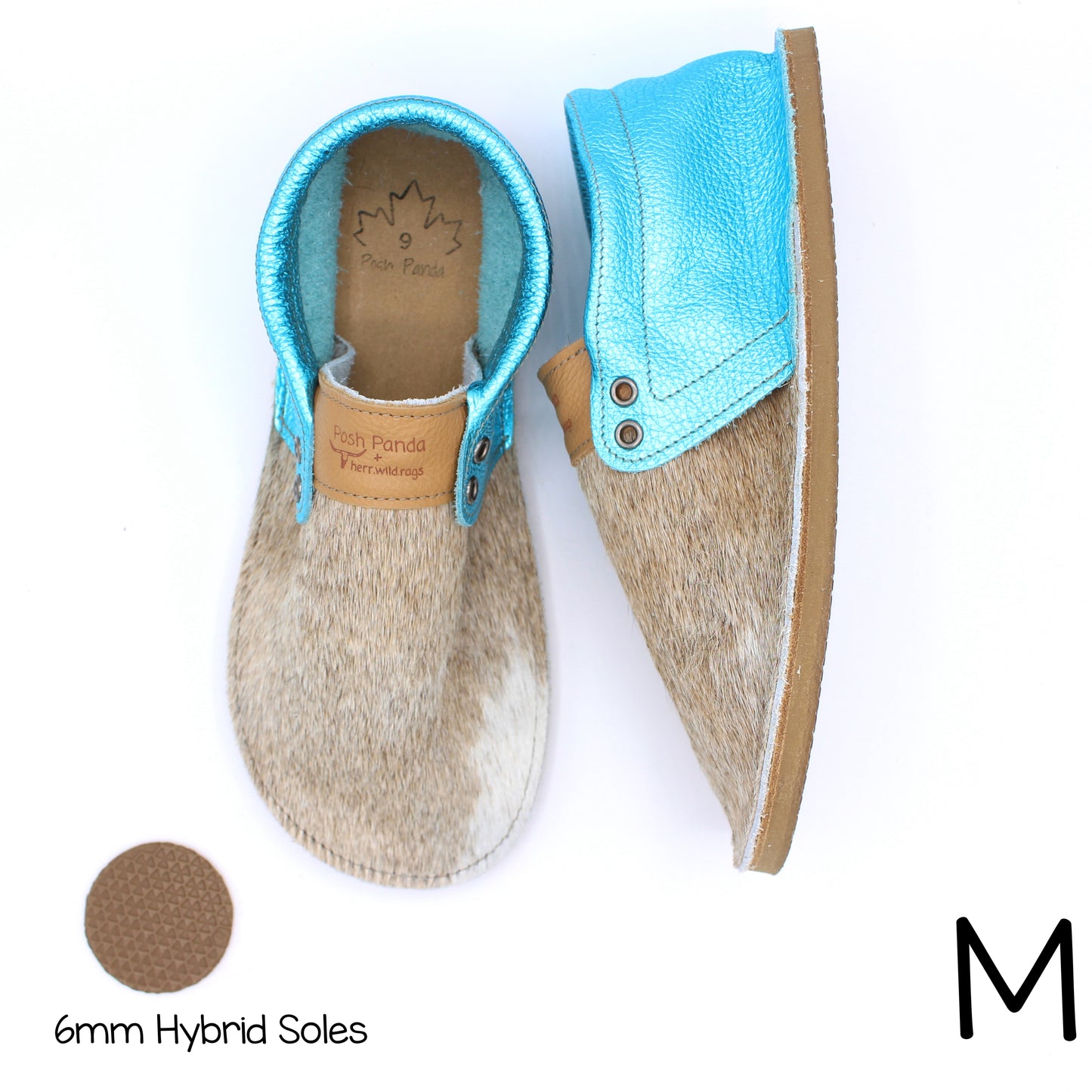 Hair Hide Collab Mocs - Ladies - SIZE 9 (4-6mm Soles)