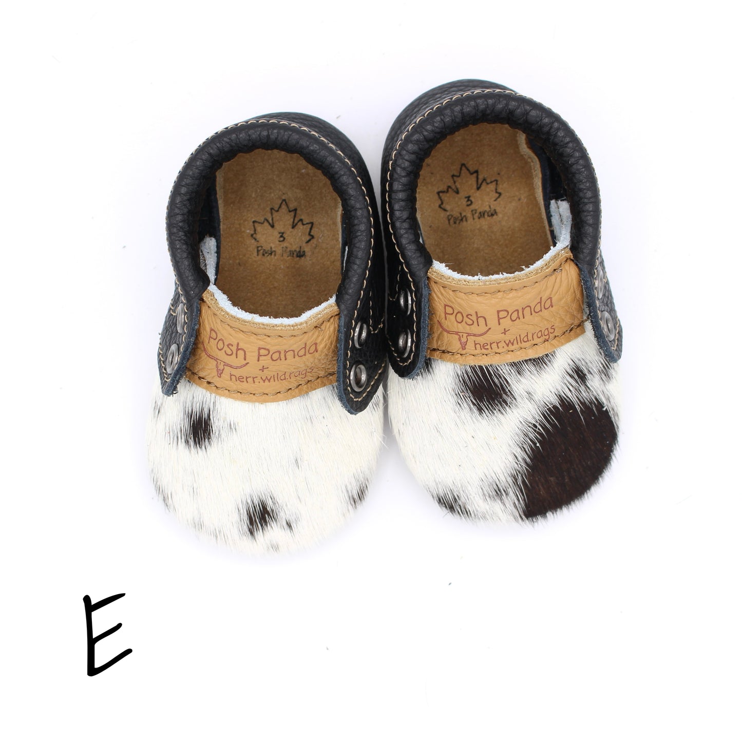 Hair Hide Mocs -  BABY/TODDLER (Soft Sole) - Size 3