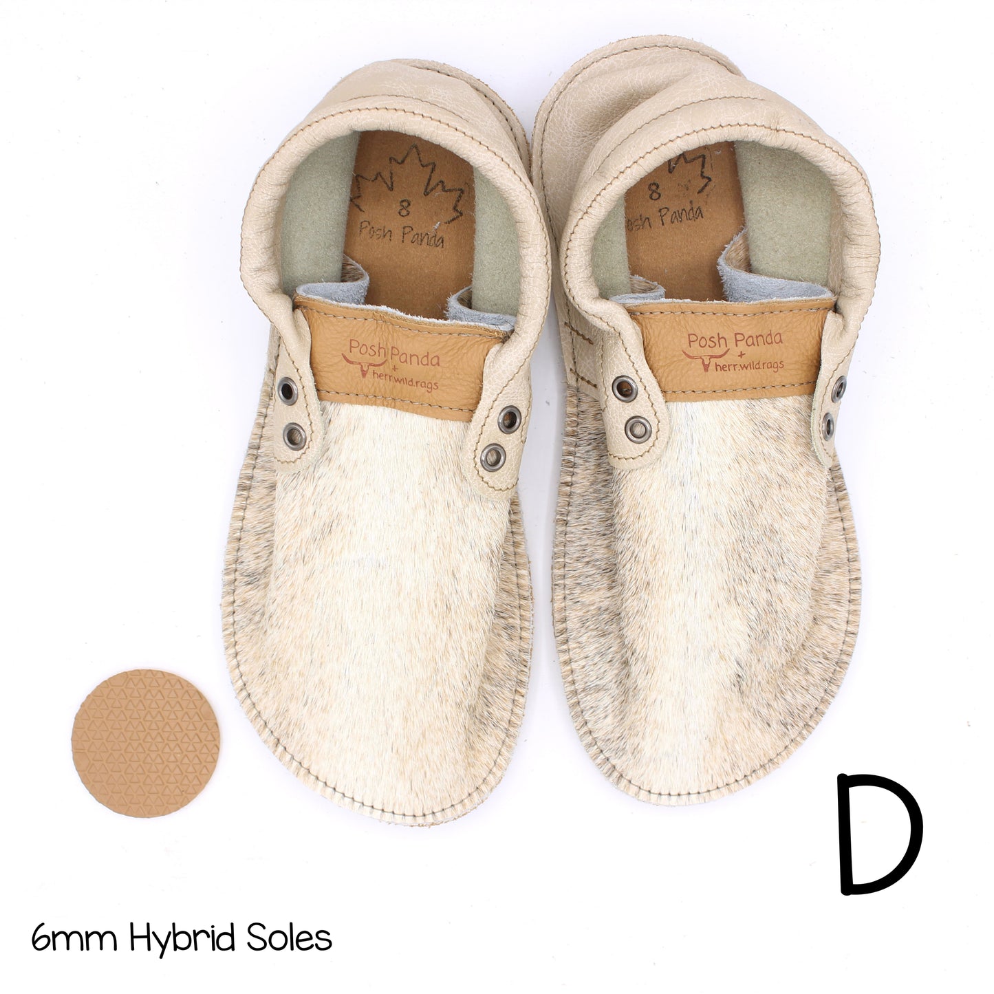 Hair Hide Collab Mocs - Ladies - SIZE 8 (4-6mm Soles)