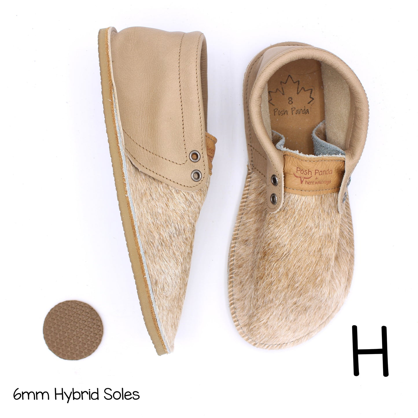 Hair Hide Collab Mocs - Ladies - SIZE 8 (4-6mm Soles)