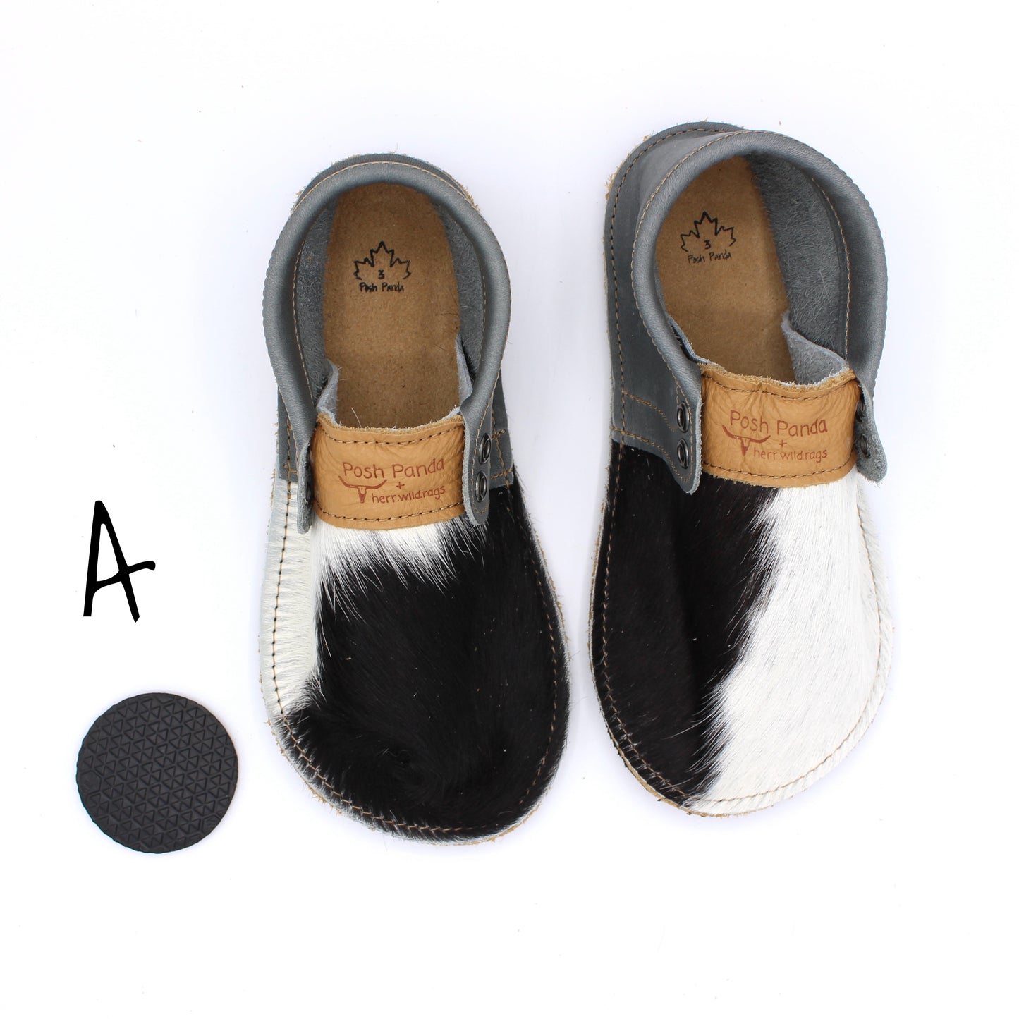 Hair Hide Mocs - YOUTH - Size 3 (4mm Soles)