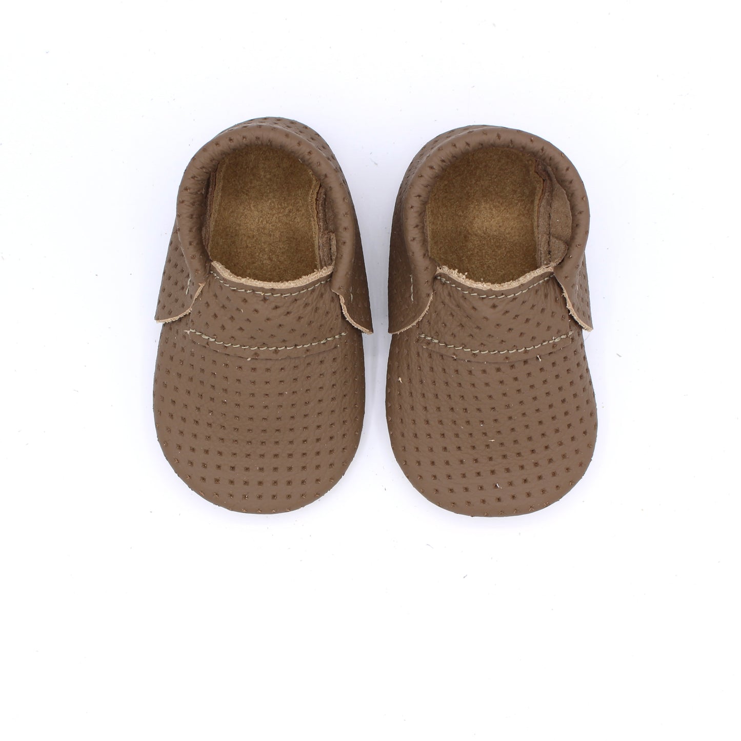 Baby Fringeless Moc - Bourbon Biscuit