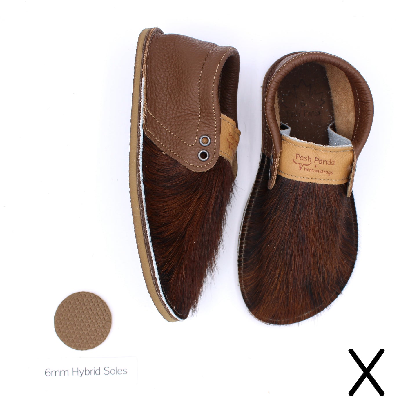 Hair Hide Collab Mocs - Ladies - SIZE 6 (4-6mm Soles)