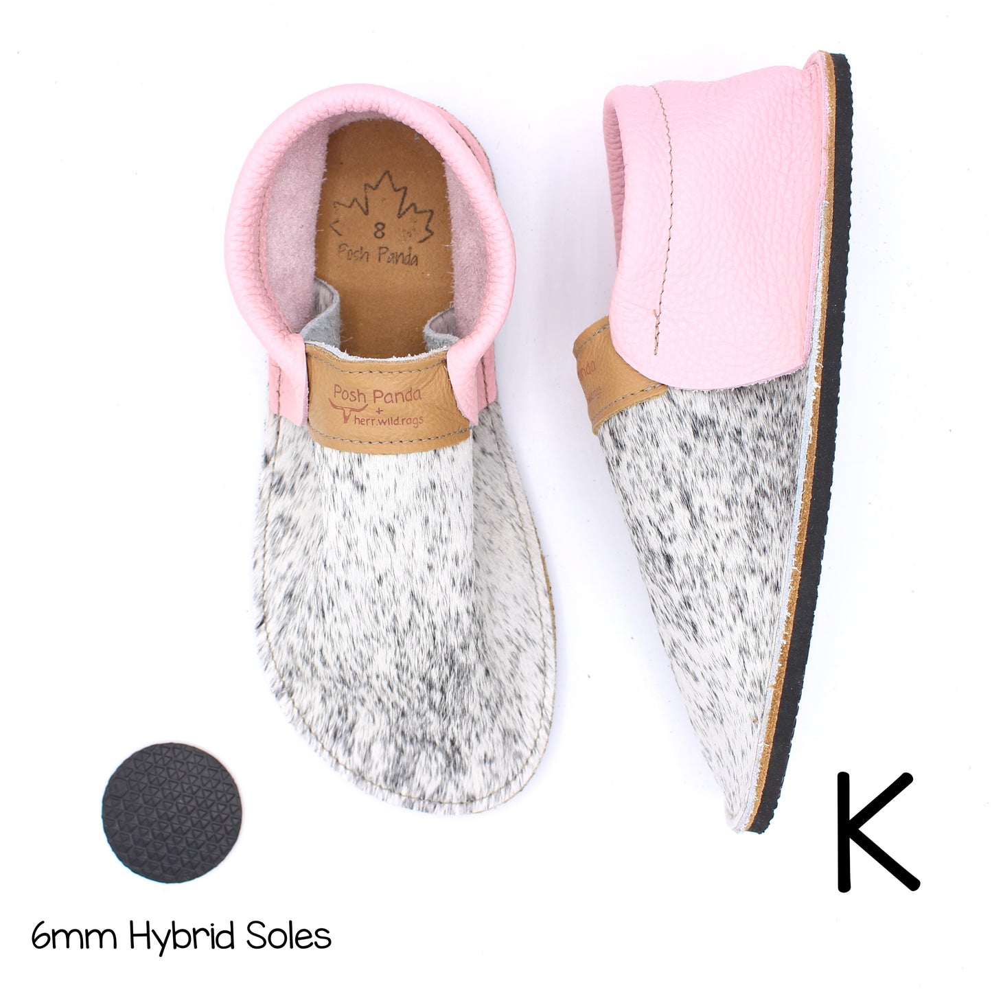 Hair Hide Collab Mocs - Ladies - SIZE 8 (4-6mm Soles)