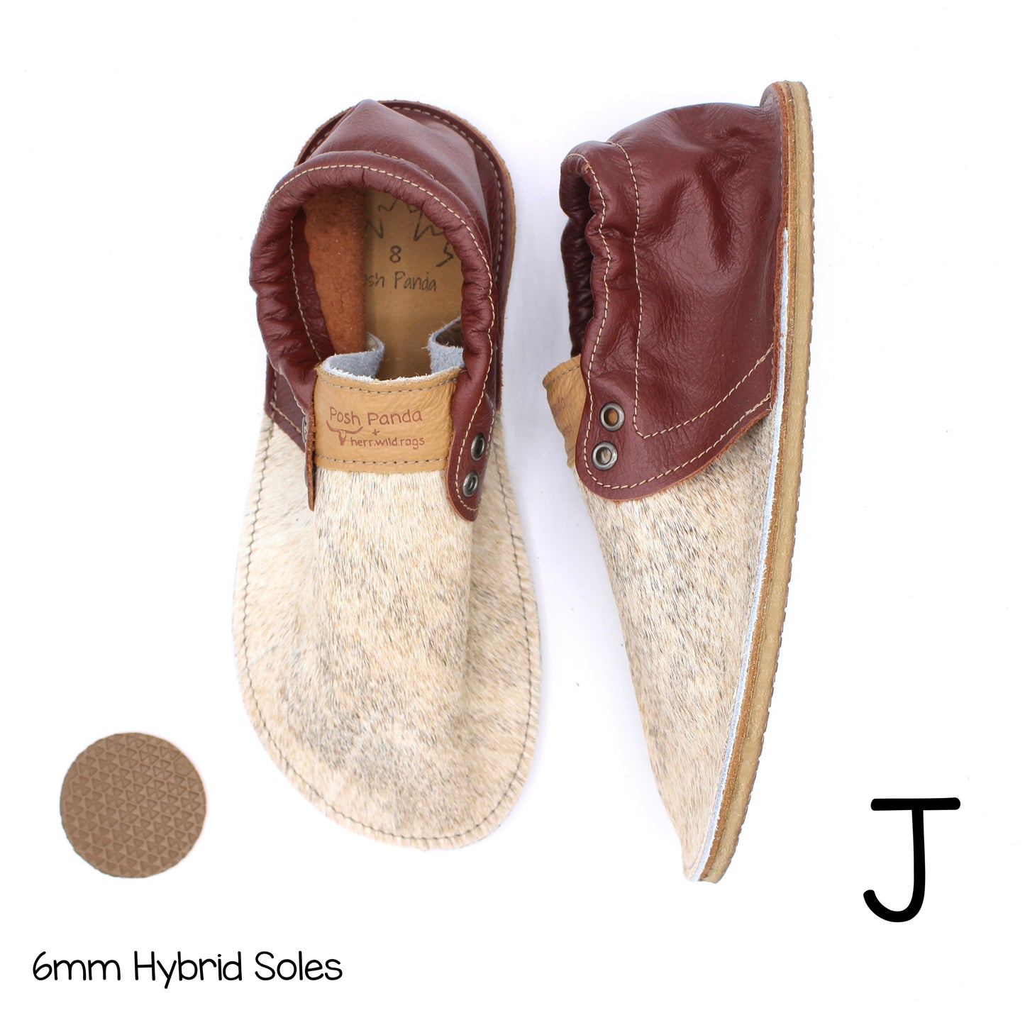 Hair Hide Collab Mocs - Ladies - SIZE 8 (4-6mm Soles)