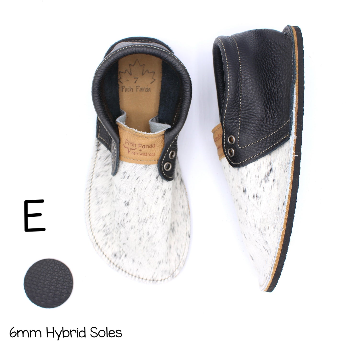 Hair Hide Collab Mocs - Ladies - SIZE 7 (4-6mm Soles)