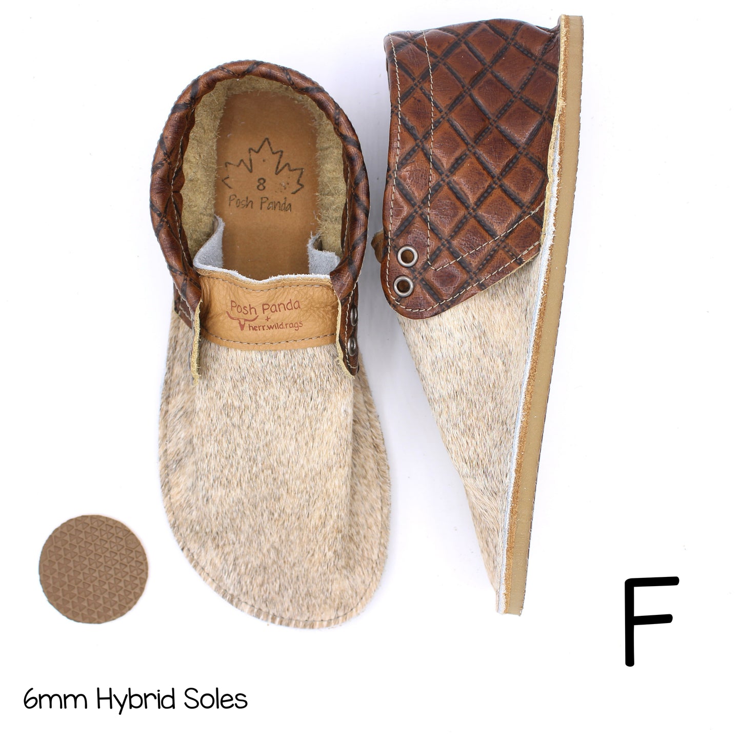 Hair Hide Collab Mocs - Ladies - SIZE 8 (4-6mm Soles)