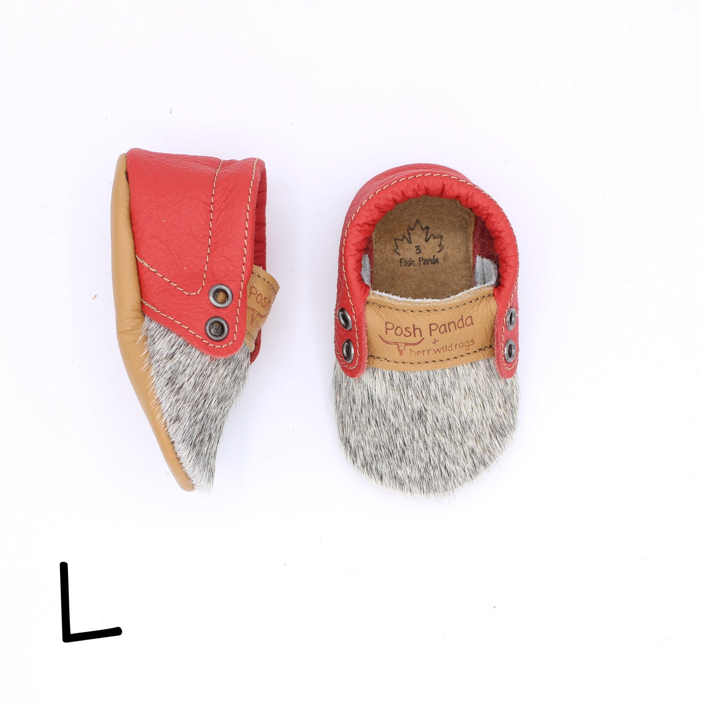 Hair Hide Mocs -  BABY/TODDLER (Soft Sole) - Size 3