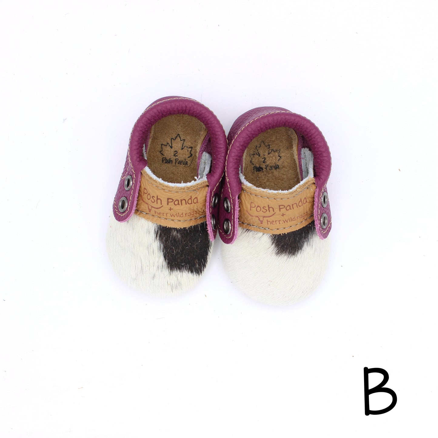 Hair Hide Mocs -  BABY/TODDLER (Soft Sole) - Size 2