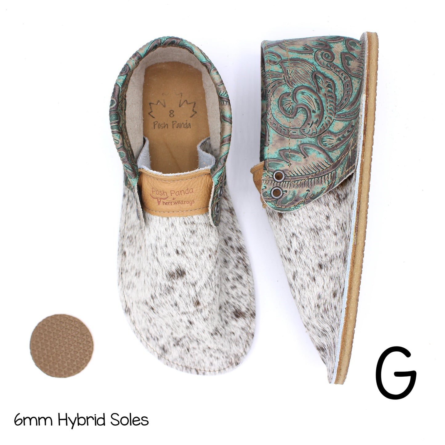 Hair Hide Collab Mocs - Ladies - SIZE 8 (4-6mm Soles)