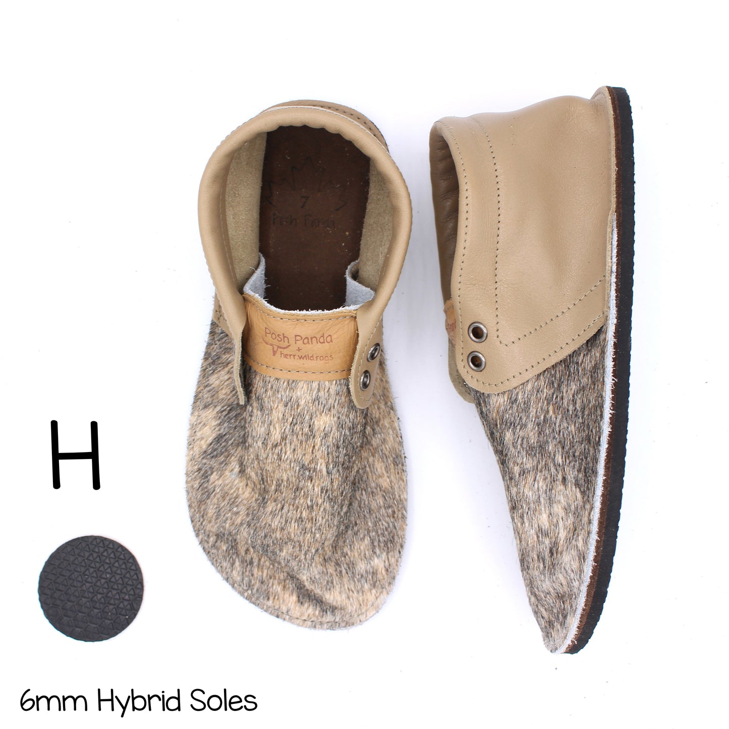 Hair Hide Collab Mocs - Ladies - SIZE 7 (4-6mm Soles)