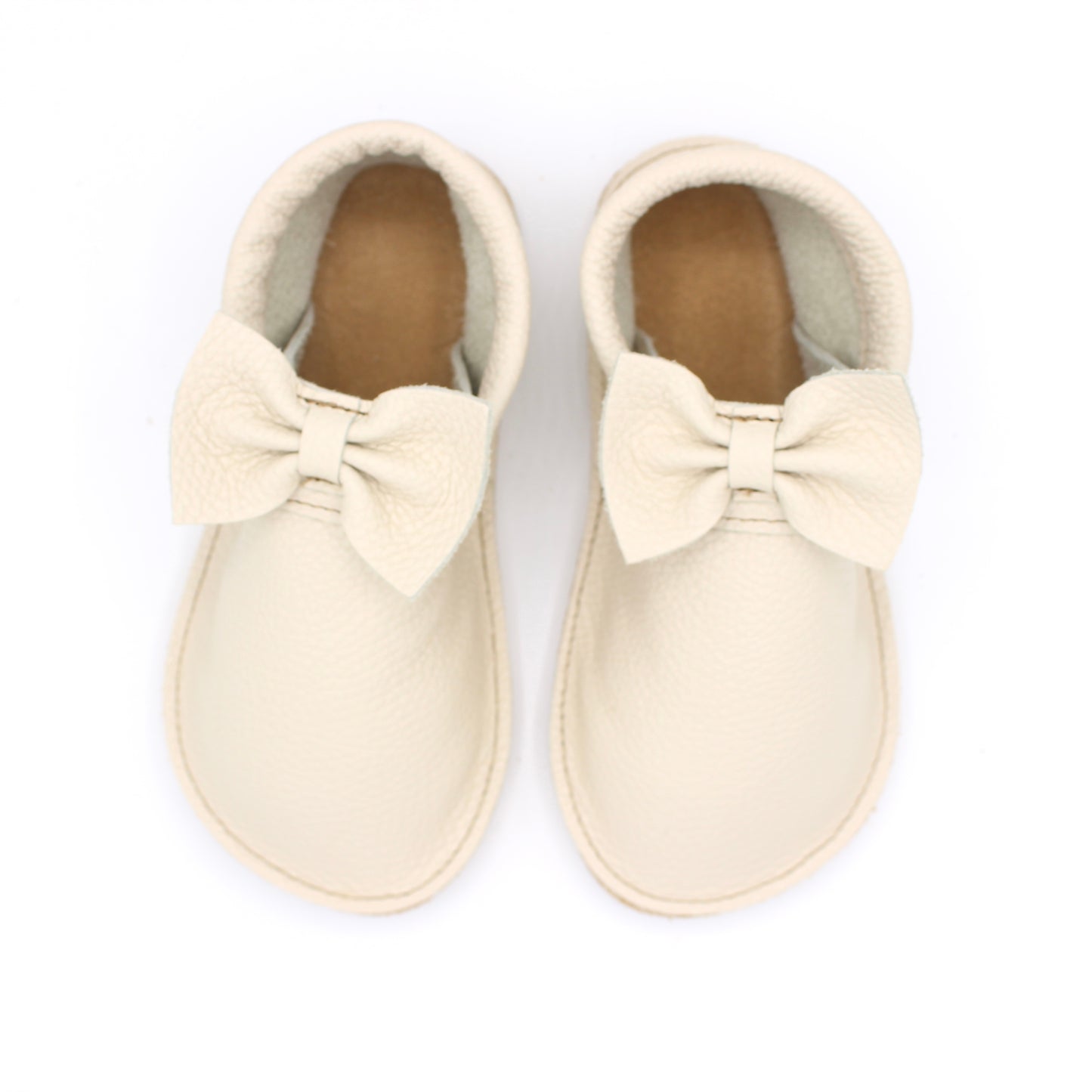 YOUTH Bow Mocs - Coconut - 8mm Beige Hybrid Soles