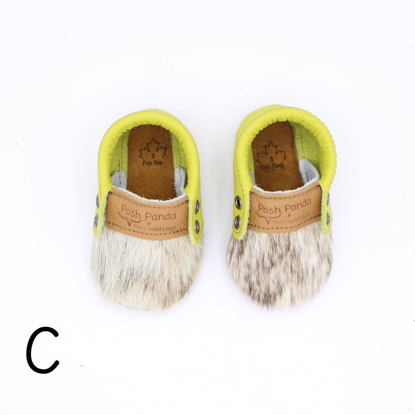 Hair Hide Mocs -  BABY/TODDLER (Soft Sole) - Size 3