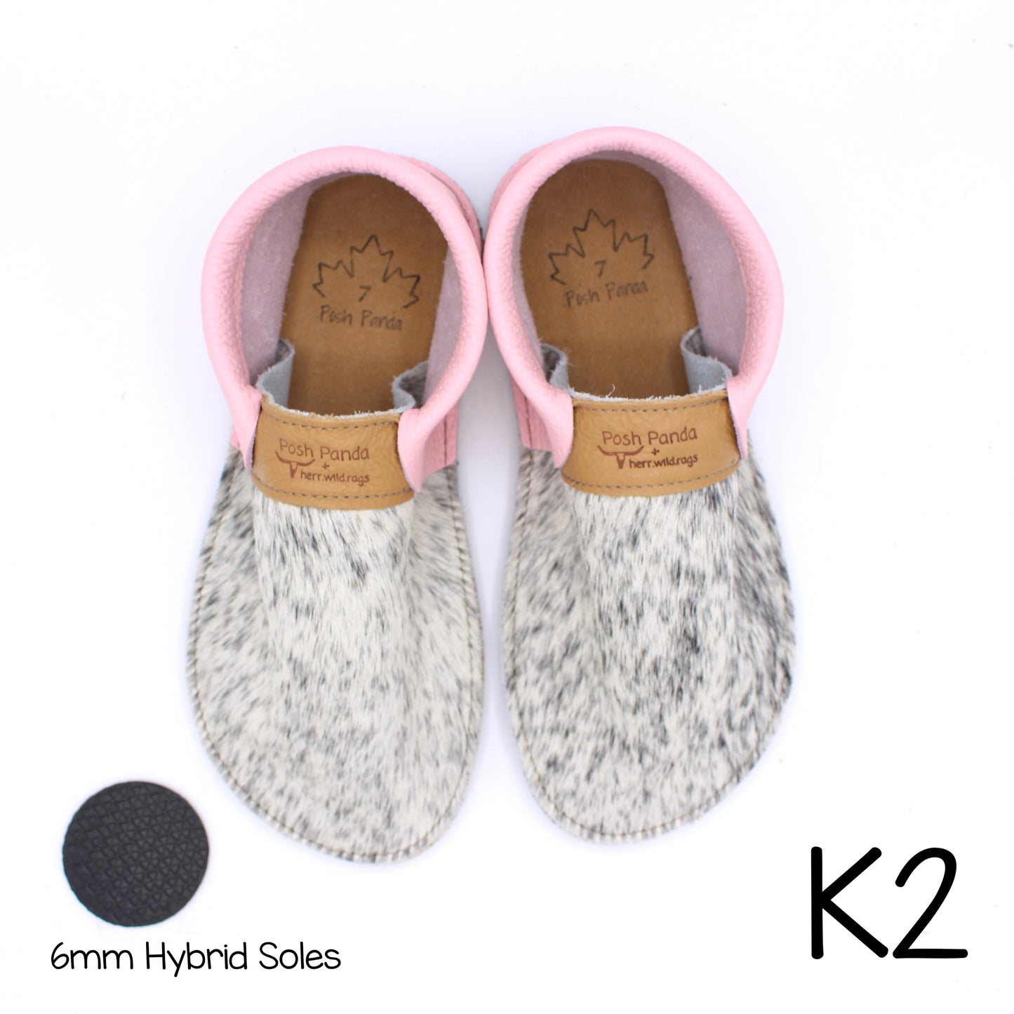 Hair Hide Collab Mocs - Ladies - SIZE 7 (4-6mm Soles)