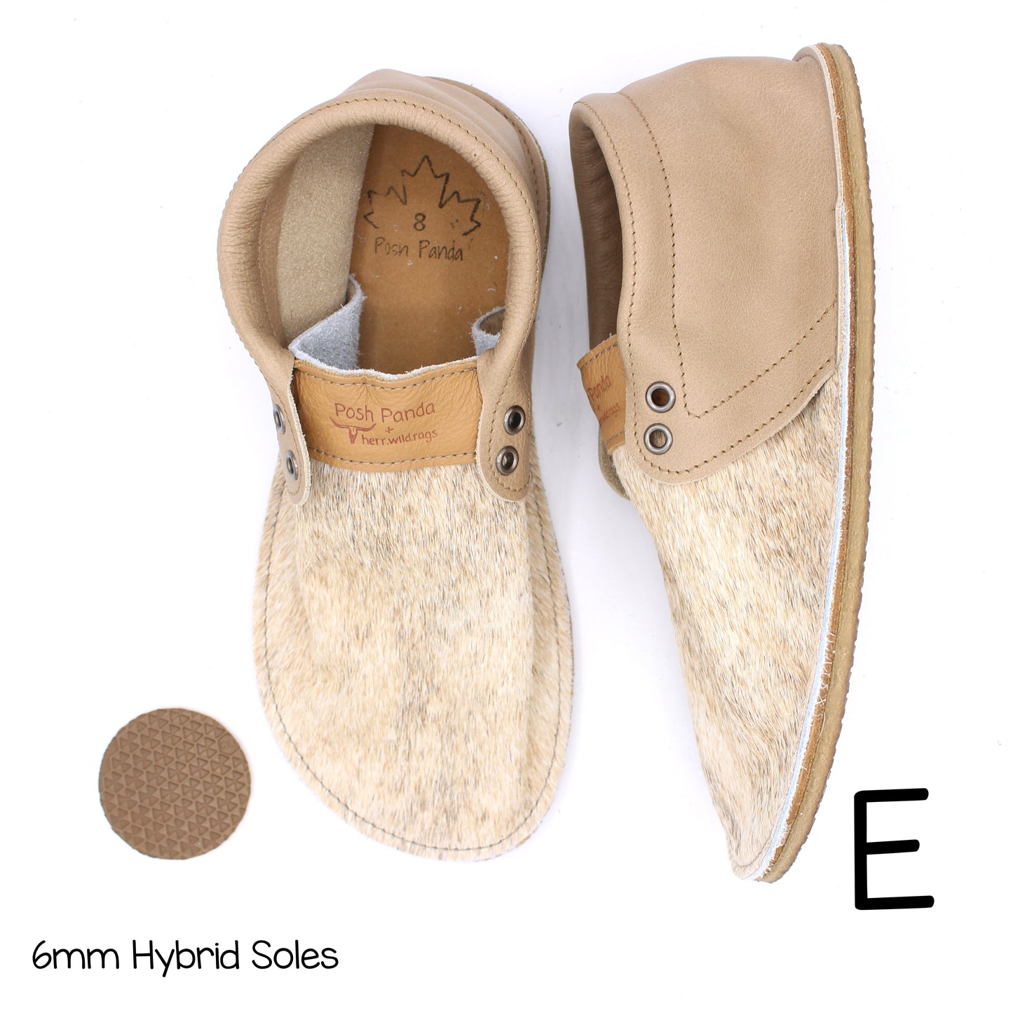 Hair Hide Collab Mocs - Ladies - SIZE 8 (4-6mm Soles)