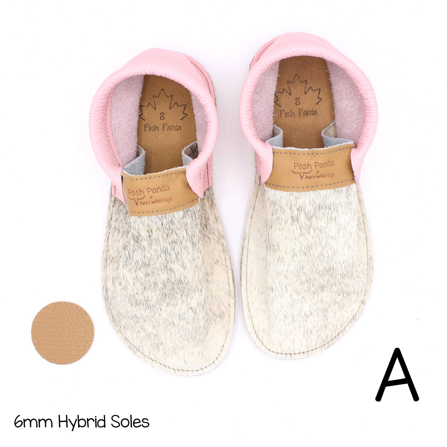 Hair Hide Collab Mocs - Ladies - SIZE 8 (4-6mm Soles)