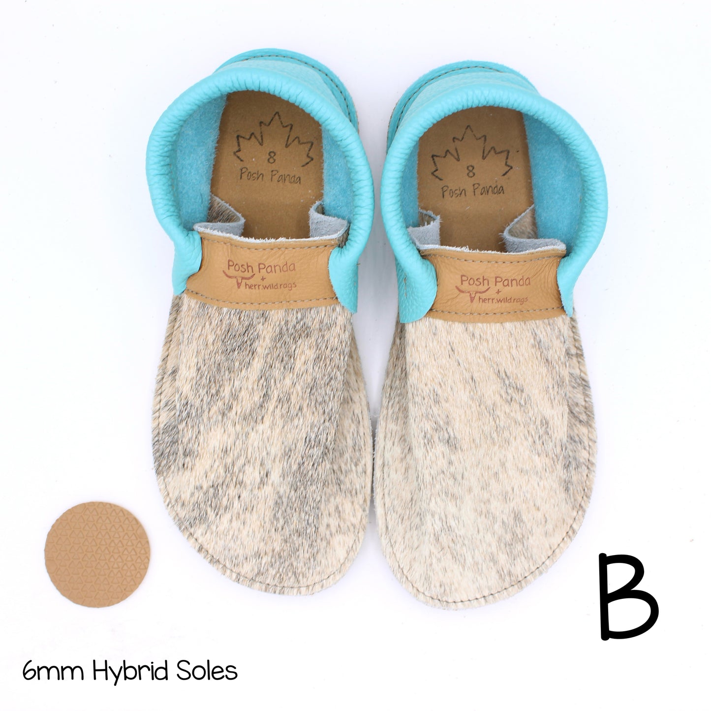 Hair Hide Collab Mocs - Ladies - SIZE 8 (4-6mm Soles)