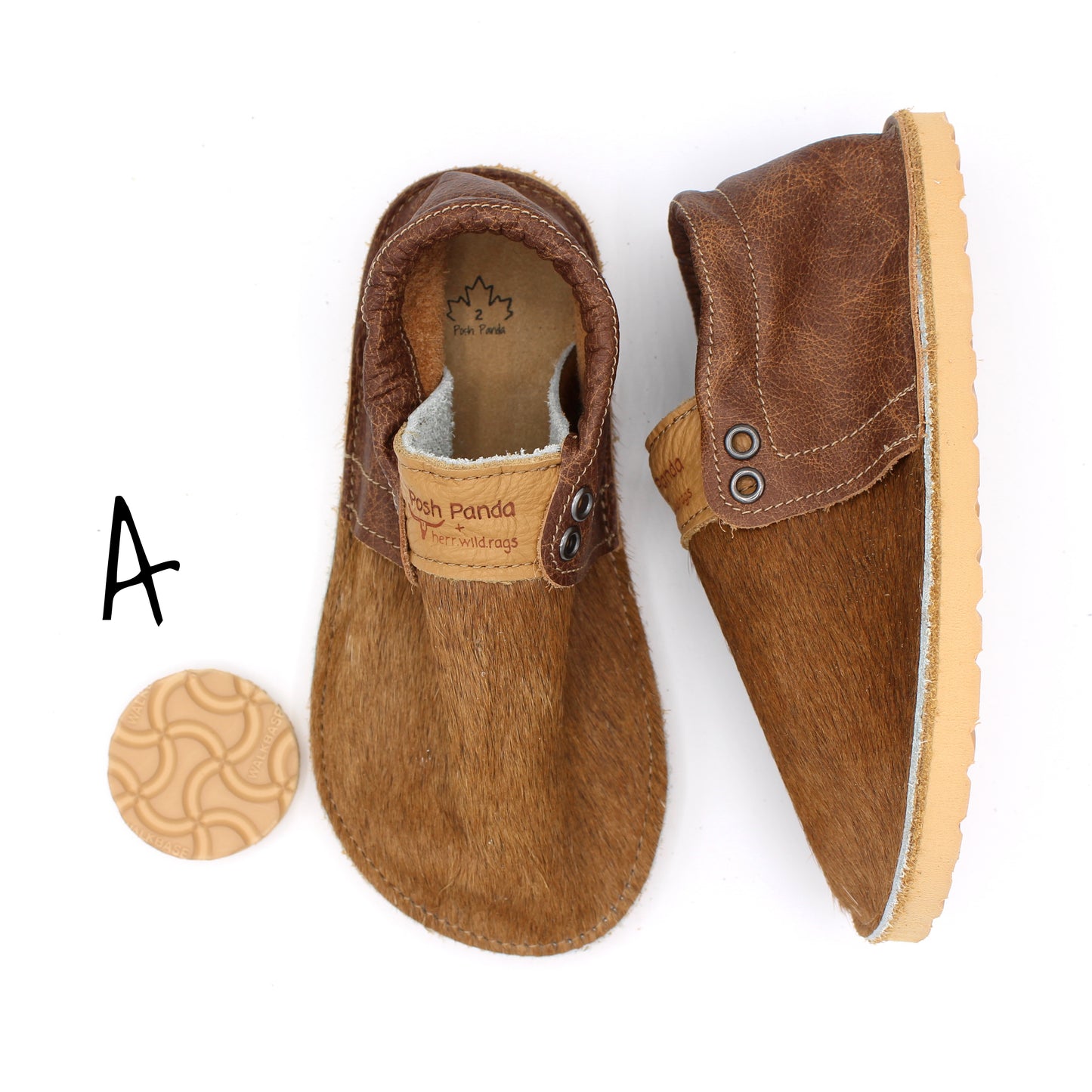 Hair Hide Mocs - YOUTH - Size 2 (RUGGED Sole)