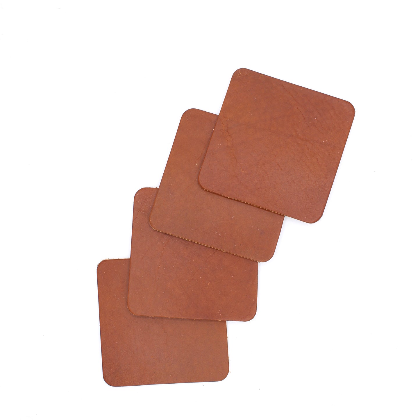 4 Pack Leather Coaster Set