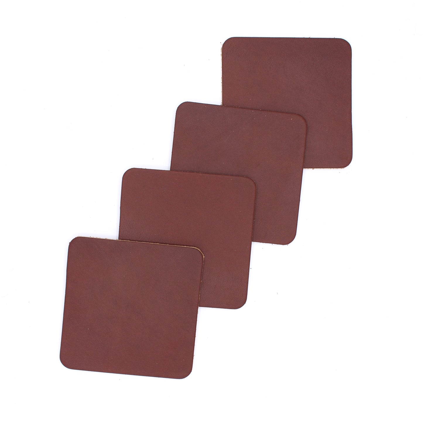 4 Pack Leather Coaster Set