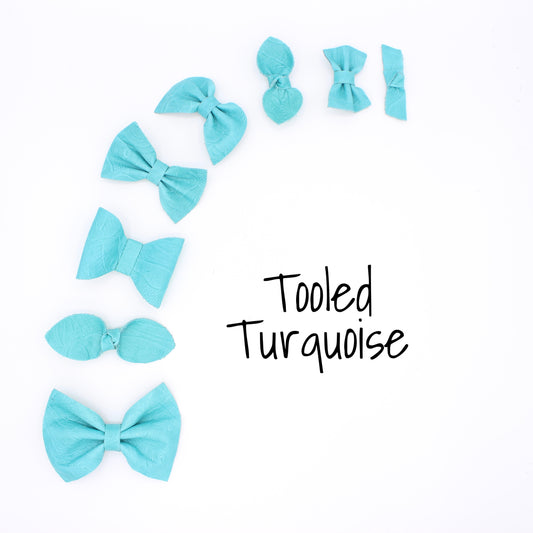 Tooled Turquoise Bow
