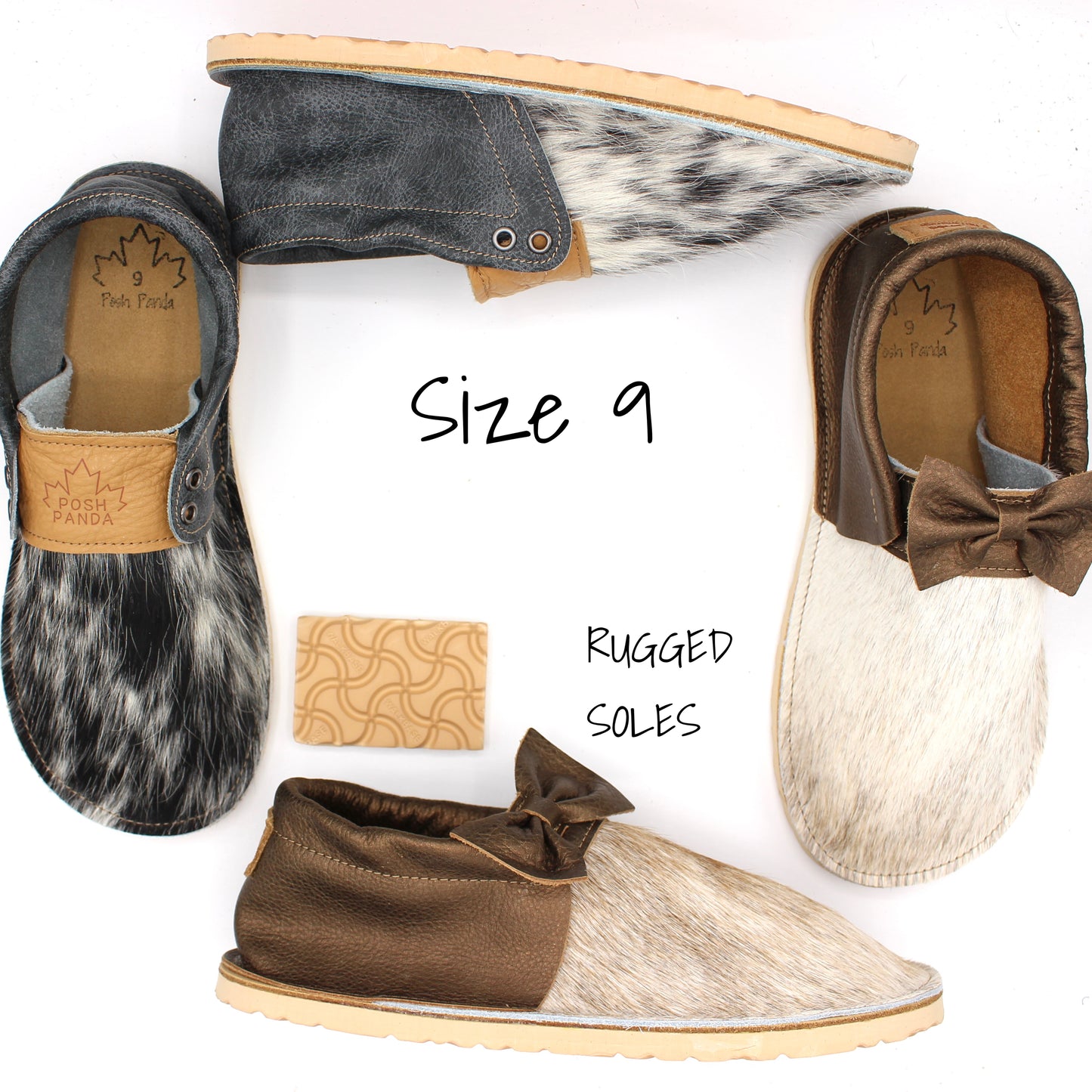 Hair Hide Collab Mocs - Ladies - SIZE 9 - RUGGED