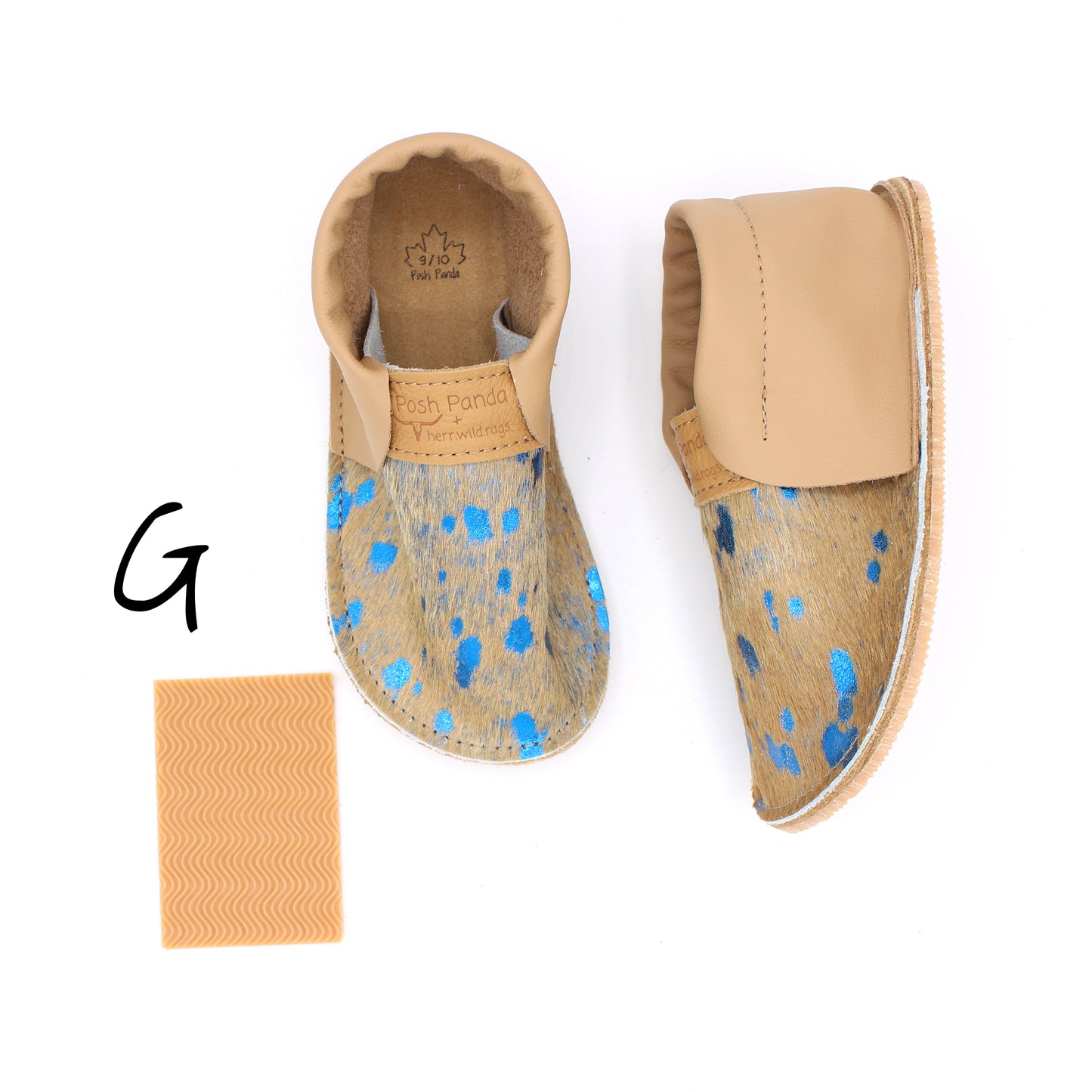 Hair Hide Mocs - TODDLER - Size 9/10 (4mm Sole)