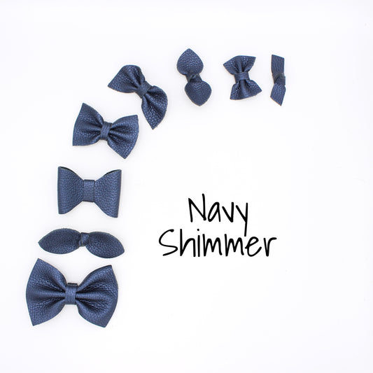 Navy Shimmer Bow