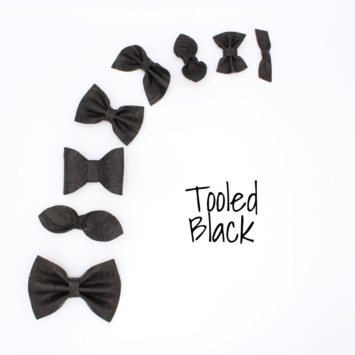 Tooled Black Bow