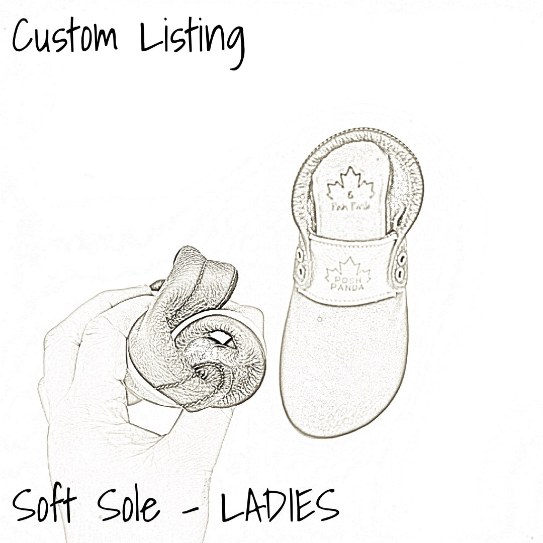 Ladies Custom Order Mocs - SOFT SOLES (NO RUBBER)