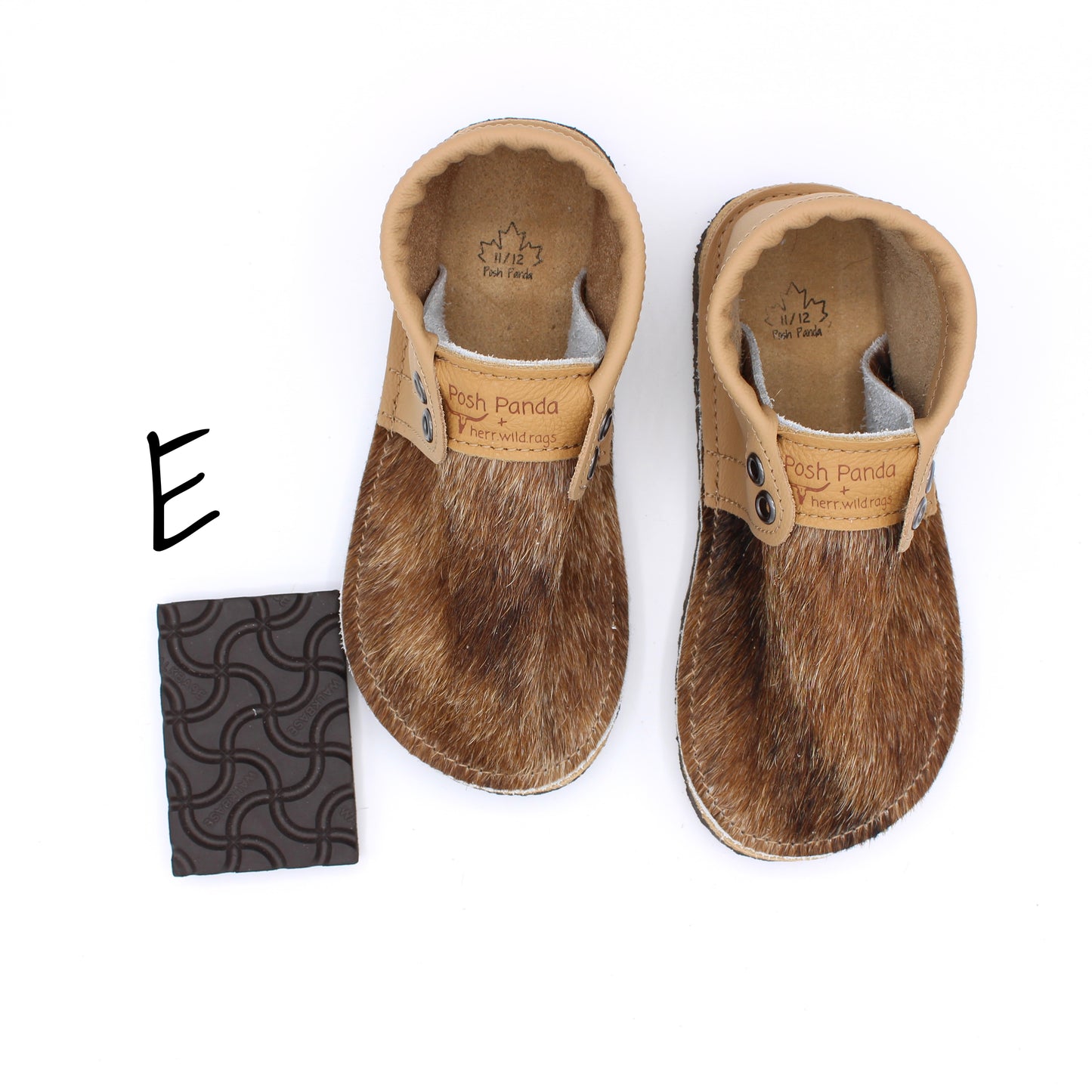 Hair Hide Mocs -  TODDLER - Size 11/12 (RUGGED Sole)